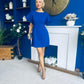 Patzy Lace Trim Mini Dress Cobalt