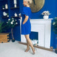Patzy Lace Trim Mini Dress Cobalt