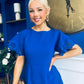 Patzy Lace Trim Mini Dress Cobalt