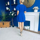 Patzy Lace Trim Mini Dress Cobalt