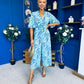 Bianca Tie Detail Culotte Jumpsuit Blue