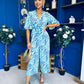 Bianca Tie Detail Culotte Jumpsuit Blue