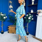 Bianca Tie Detail Culotte Jumpsuit Blue