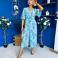 Bianca Tie Detail Culotte Jumpsuit Blue