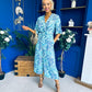 Bianca Tie Detail Culotte Jumpsuit Blue