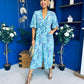 Bianca Tie Detail Culotte Jumpsuit Blue