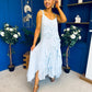 Peyton Floral Detail Occasion Dress Blue