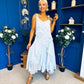 Peyton Floral Detail Occasion Dress Blue