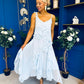 Peyton Floral Detail Occasion Dress Blue