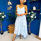 Peyton Floral Detail Occasion Dress Blue