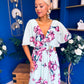 Julia Cape Detailed Midi Dress Floral Green