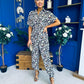 Trasa Belted Detail Jumpsuit Leopard