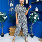 Trasa Belted Detail Jumpsuit Leopard