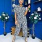 Trasa Belted Detail Jumpsuit Leopard