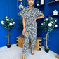 Trasa Belted Detail Jumpsuit Leopard