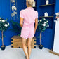 Riley Short Sleeve Denim Playsuit Pwr Pink