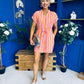 Nira Detailed Mini Dress Pink Orange