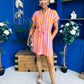 Nira Detailed Mini Dress Pink Orange