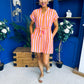Nira Detailed Mini Dress Pink Orange