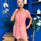 Nira Detailed Mini Dress Pink Orange