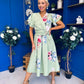 Blaire Frill Sleeve Midi Dress Floral Sage