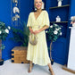 Nancy Cape Detailed Midi Dress Yellow