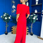 Clodagh Detailed Top And Trouser Set Red