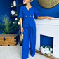 Clodagh Detailed Top And Trouser Set Cobalt