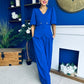 Clodagh Detailed Top And Trouser Set Cobalt