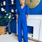 Clodagh Detailed Top And Trouser Set Cobalt