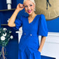 Clodagh Detailed Top And Trouser Set Cobalt
