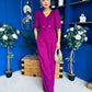 Clodagh Detailed Top And Trouser Set Berry
