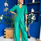 Clodagh Detailed Top And Trouser Set Emerald