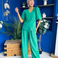Clodagh Detailed Top And Trouser Set Emerald