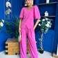 Clodagh Detailed Top And Trouser Set Pink