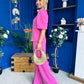 Clodagh Detailed Top And Trouser Set Pink