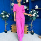 Clodagh Detailed Top And Trouser Set Pink