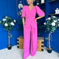 Clodagh Detailed Top And Trouser Set Pink