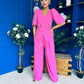 Clodagh Detailed Top And Trouser Set Pink