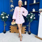 Delilah Bell Sleeve Occasion Mini Dress Pink