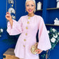Delilah Bell Sleeve Occasion Mini Dress Pink