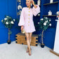 Delilah Bell Sleeve Occasion Mini Dress Pink