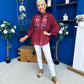Hannah Crochet Detail Top Wine
