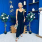 Alana Crochet Detail Strappy Jumpsuit Black
