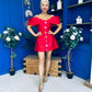 Kayla Bandeau Occasion Mini Dress Red