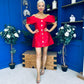 Kayla Bandeau Occasion Mini Dress Red