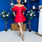 Kayla Bandeau Occasion Mini Dress Red