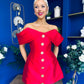 Kayla Bandeau Occasion Mini Dress Red