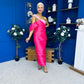 Francis Detailed Occasion Top & Skirt Set Pink