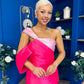 Francis Detailed Occasion Top & Skirt Set Pink